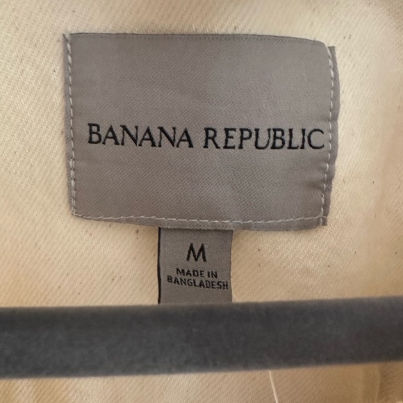 NEW Banana Republic Mia Denim Ivory Utility Button Front Dress Med, $198 Retail - Picture 4 of 6